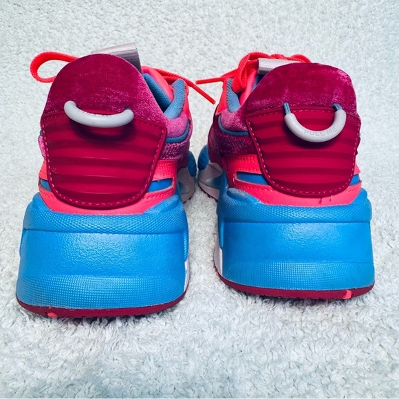 Puma RS-X heart embroidered Valentines limited edition running shoes pink velour - Picture 4 of 14